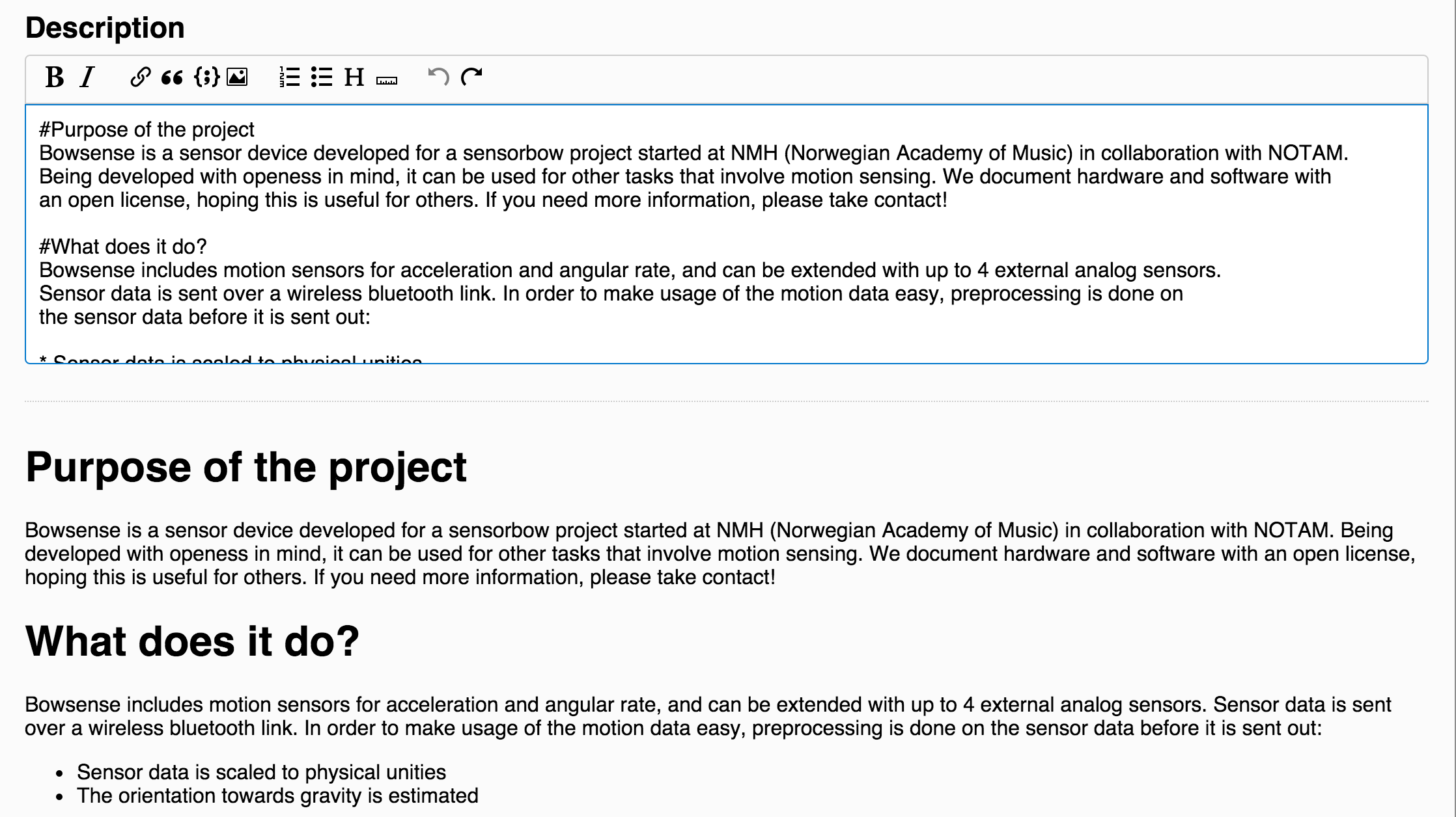 editing muzhack project with pagedown