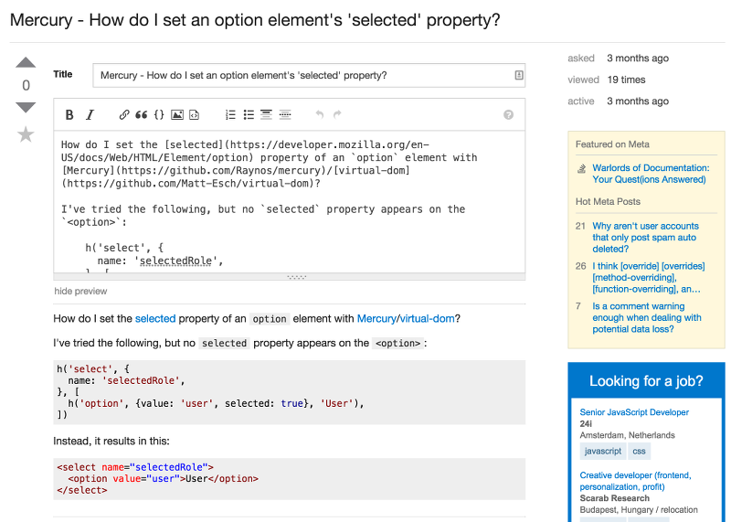 free html text editor stack overflow